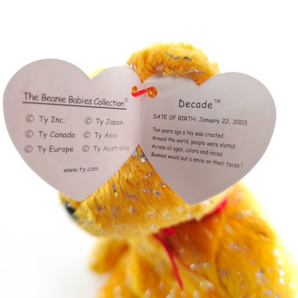 TY Beanie Babies Collection "Decade" 10th Year Anniversary 2003 Bear - NWT - Picture 4 of 5